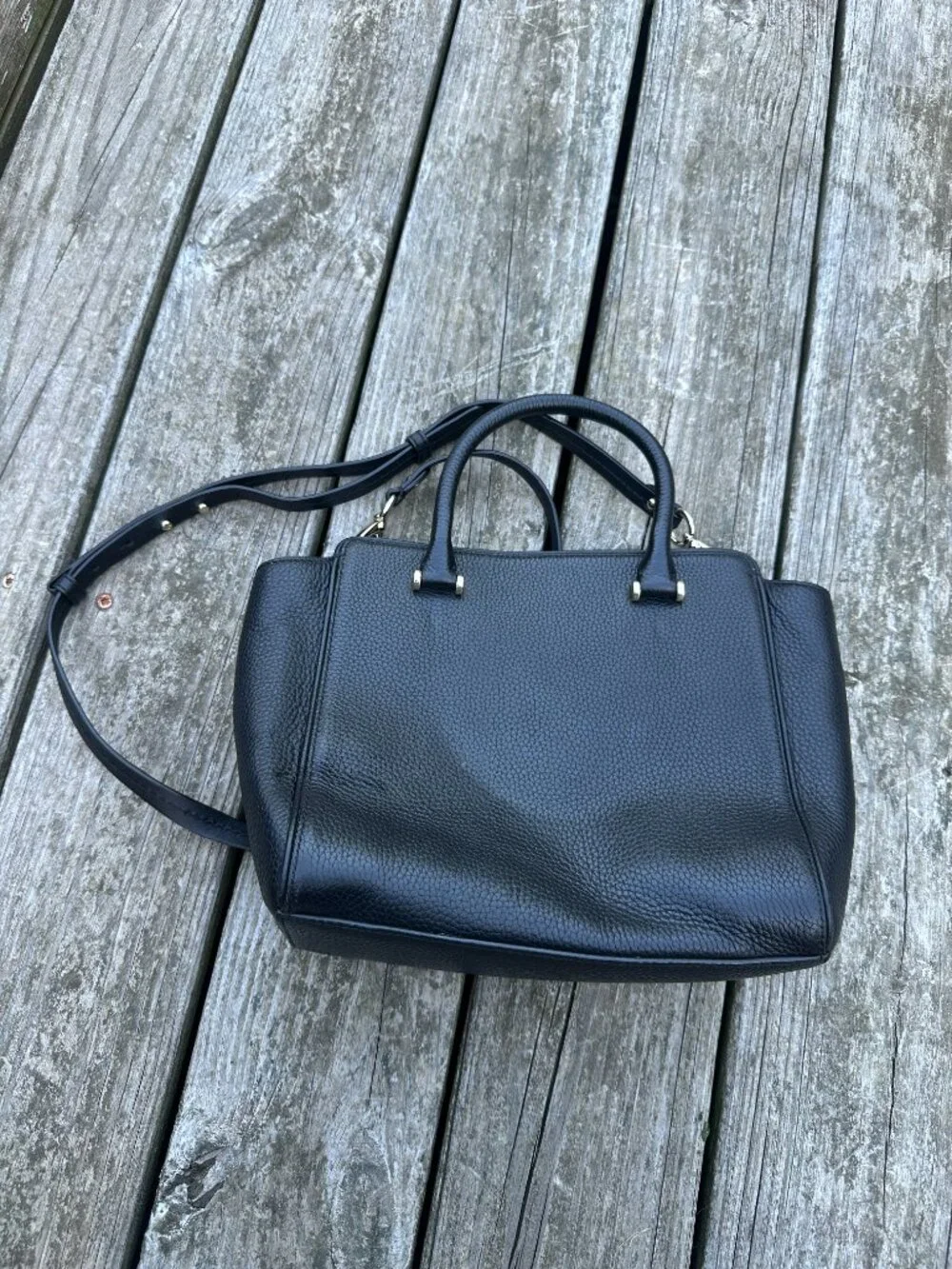 Kate Spade Chester Street Allyn Satchel Pebble Leather Black Purse Bag Crossbody